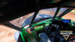 Grave Digger Monster Jam Freestyle Onboard with Backflip! | Atlanta 2020