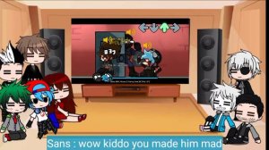 Fandoms react to FNF vs Door Stuck / FNF Mod