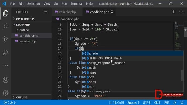 Core PHP Tutorials 2023 | if/else conditions with Real time Examples in PHP Urdu - 02