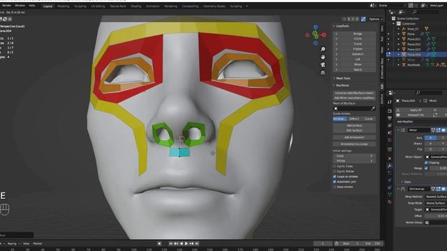 Ретопология головы в Blender смотреть онлайн