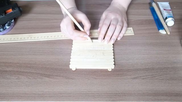 ИЗ ПАЛОЧЕК ДЛЯ МОРОЖЕНОГО/подставка под горячее своими руками/ поделки/ DIY/ творчество/ лайфхак смотреть онлайн