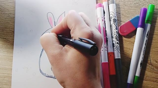 Как нарисовать милого пасхального кролика #идеидлясрисовки #милыерисунки Пасхальные поделки смотреть онлайн