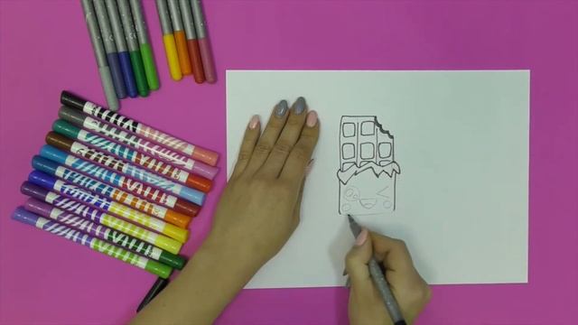 HOW TO DRAW Kawaii chocolate cute drawing sweets // Каваии шоколадка, как нарисовать милые сладости смотреть онлайн