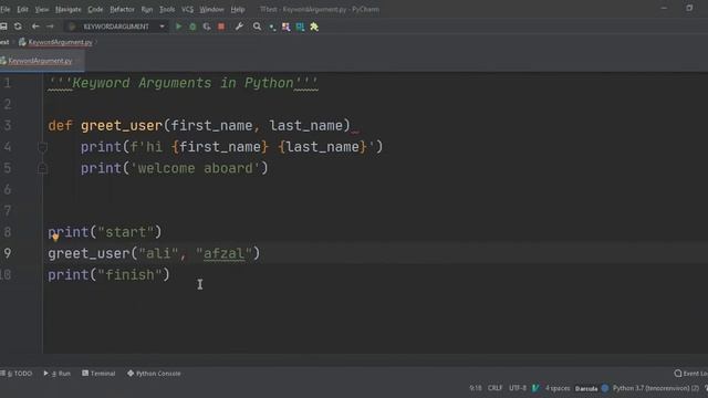 Keyword Arguments In Python