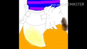 undertale frisk in diapers abdl anime pees and poops in diapers