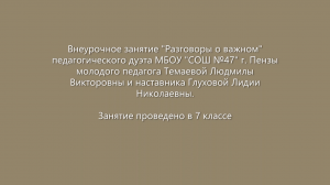 Внеурочное занятие "Разговоры о важном". Тема - "Мы разные, мы вместе",  МБОУ "СОШ №47"