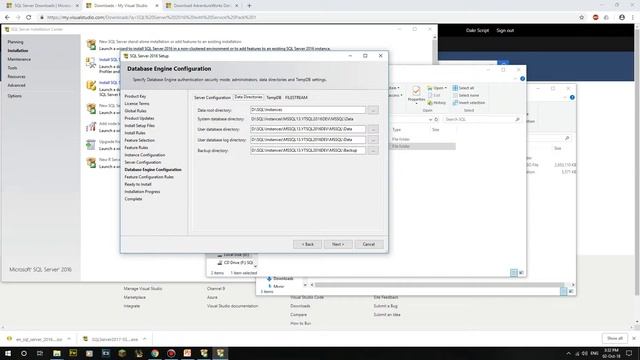 SQL Server 2016: Install - Database Engine, SQL Server Management Studio (SSMS) & AdventureWorks