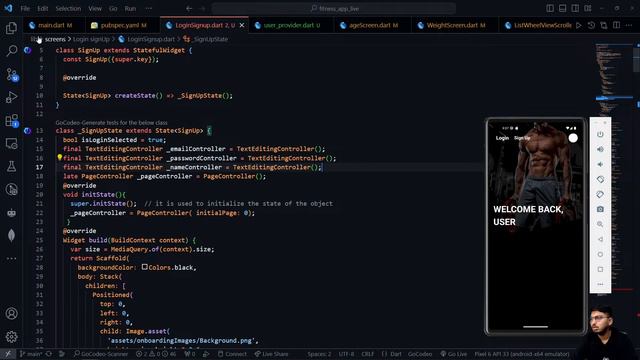 Fitness Tracker App | Integrating FrontEnd & BackEnd | Flutter Project Series| Day 7 | GeeksforGeek
