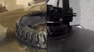 3D печать покрышки Flex пластиком. Таймлапс.