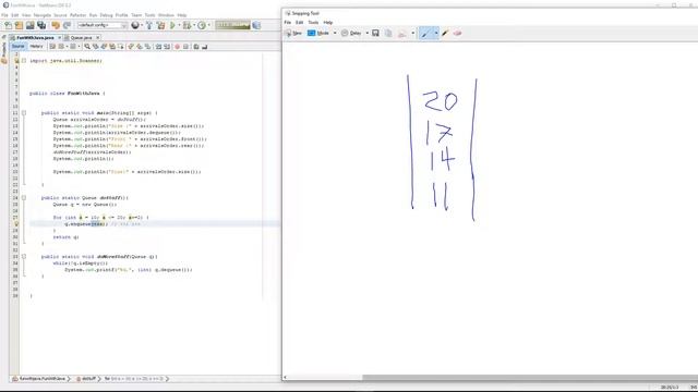 Java 3 Queue tracing Example2 || (جافا3 مثال2 تتبع للـكيو (سرا смотреть онлайн