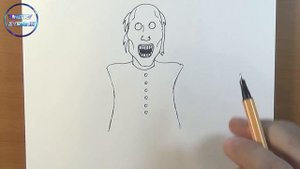 How to draw Granny, Как нарисовать Бабку Гренни ( Бабушка Grainy )