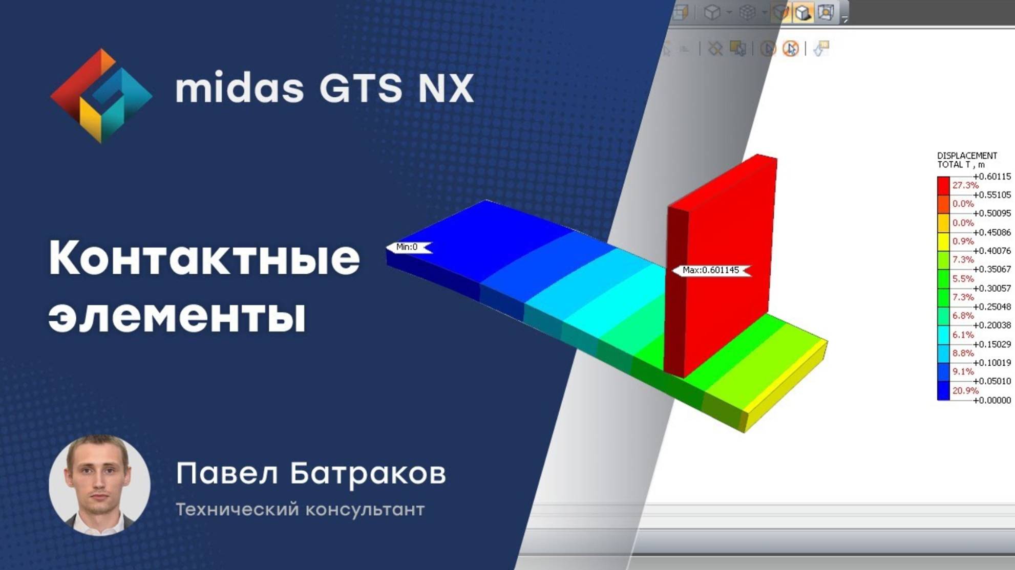 Контактные элементы в midas GTS NX