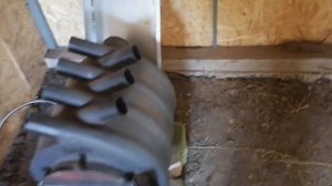 Дровяная печь на газе|Отопление в козовнике.