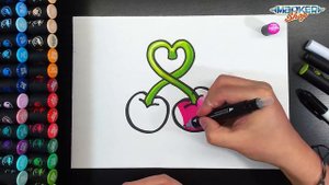 Сочные ВИШЕНКИ рисуем МАРКЕРАМИ Хамелеон