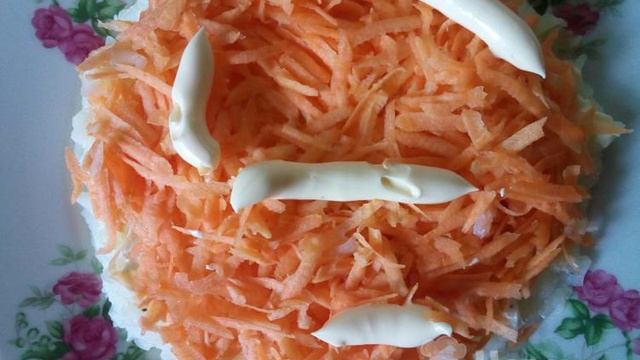 Домашний овощной салат слоями