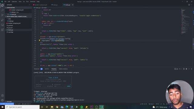 Create a Golang Webserver with jwt authentication using go-fiber 2/2
