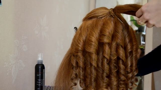 Романтическая прическа для длинных волос. Вечерняя