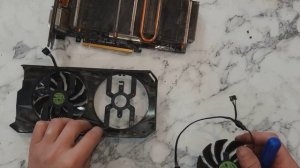 Ремонт видеокарты. Замена кулера на видеокарте gigabyte RX 580 и GTX 1060.