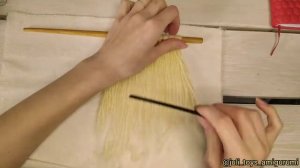 Волосы для куклы из акриловой пряжи • Acrilic hair for amigurumi doll • DIY tutorial • Амигуруми