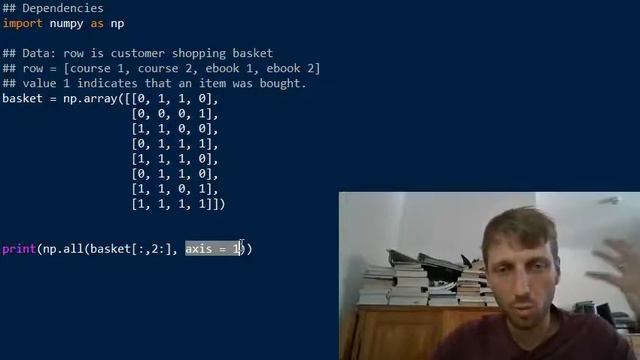Python One-Liners | Data Science 9 | NumPy all() + axis