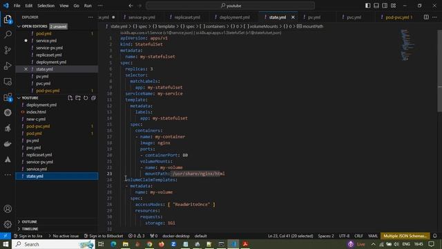 Kubernetes statefulset & configmap & PVC & PV Kubernetes only practicals #PART-2
