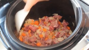 Пшенная каша с мясом в мультиварке