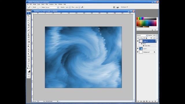Заставка "Ледяная буря" в Фотошоп смотреть онлайн