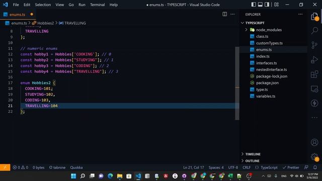 enums in Typescript | Explained in Hindi