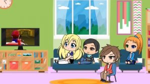 Nace and friends react to Mario reacts to Nintendo Memes 5 (Gacha Life)