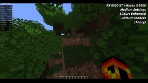 RX 6600 XT + Ryzen 5 5600 Minecraft Benchmark Test with Shaders & Resource Packs