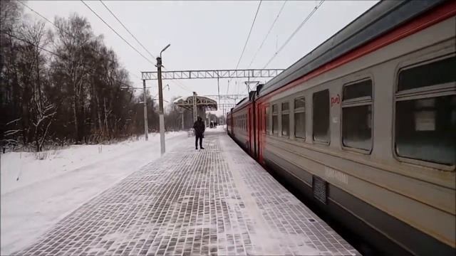 ЭД4М-0289 сообщением "Шиферная-Москва(Казанский вокзал)", Платформа Золотово. смотреть онлайн