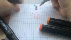 Рисуем апельсин по квадратикам