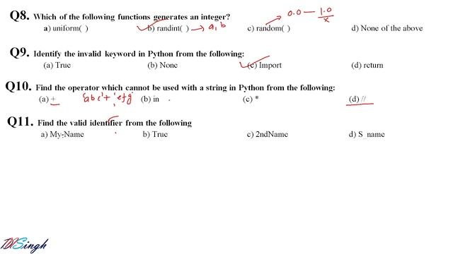 MCQ On Python Keywords and Operators Class XII CS CBSE Board – смотреть ...