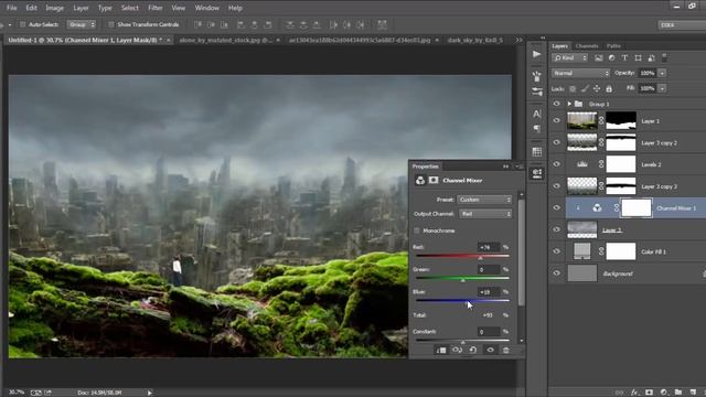 Photo Manipulation Tutorial - Photoshop Effects: Polluted City смотреть онлайн