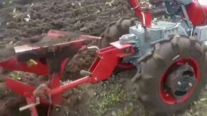 Вспашка мотоблоком Мотор сич с оборотным плугом ПО 1В, 2021