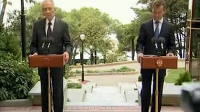 Д.Медведев.Президент Израиля Шимон Перес.18.08.09.Part 2 смотреть онлайн