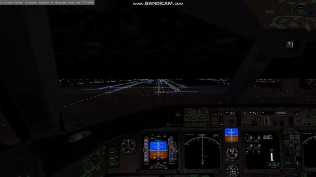 Flightgear Боинг 777-300 посадка в аэропорту KLAX