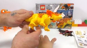 Динозавр Трицератопс обзор Игрушек.Мир Юрского Периода аналог Лего.Обзоры игрушек для детей.#Лего