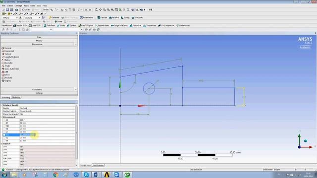 Tutorial Ansys Design modeler 2D. Part 1