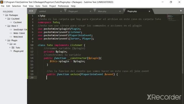 #1 Como crear un plugin | How to create a plugin | Pocketmine | PHP | PMMP смотреть онлайн