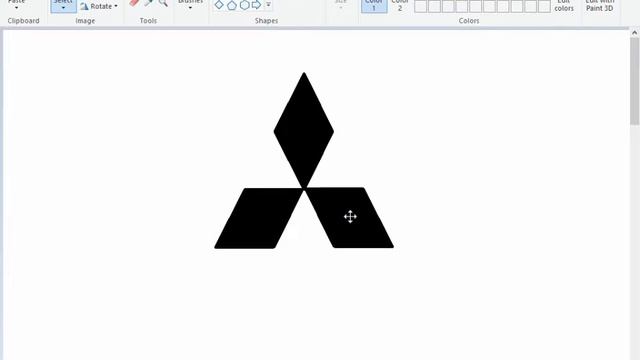 How to draw MITSUBISHI logo in MS Paint // Step by Step tutorial.. смотреть онлайн