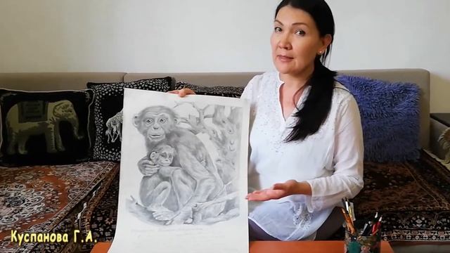 Обзор работы по рисунку ( творческая работа ). Одна из любимых моих работ. ?✏️ ?✏️ ?✏️ смотреть онлайн