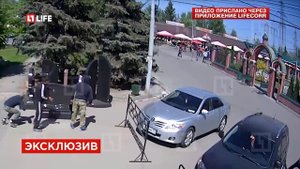 Бой и перестрелка на Хованском кладбище - полная версия. Запись с камеры видеонаблюдения.