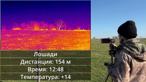 Тепловизор с огромным экраном для наблюдения двумя глазами iRay Flip PH 35