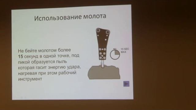 Работа гидромолотом (правильно)