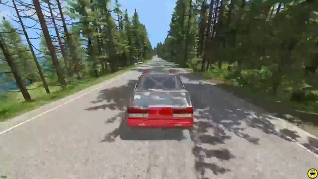 BeamNG Drive Spike Strip Crashes #12 смотреть онлайн