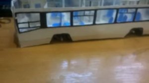 Сборка троллейбуса Бтз 52768А из бумаги и картона
