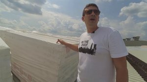 Монтаж мембранной кровли Liebherr. Утепление кровли Pir ТехноНИКОЛЬ.