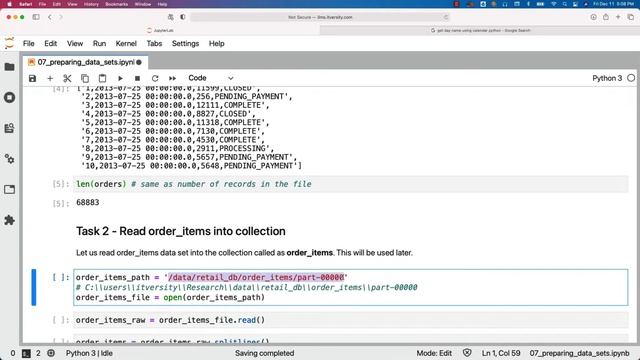 Programming Essentials Python - Manipulating Collections - Preparing Data Sets