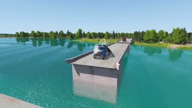 Cars vs Broken Bridge.